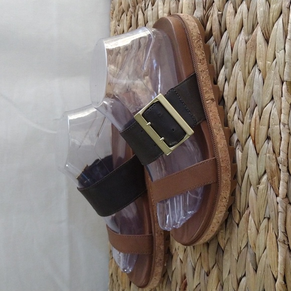 Sorel Roaming buckle slide comfort platform leather sandals 7.5 - Picture 4 of 11
